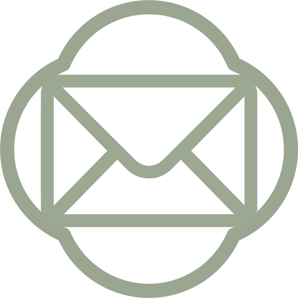email icon with hetea branded shape